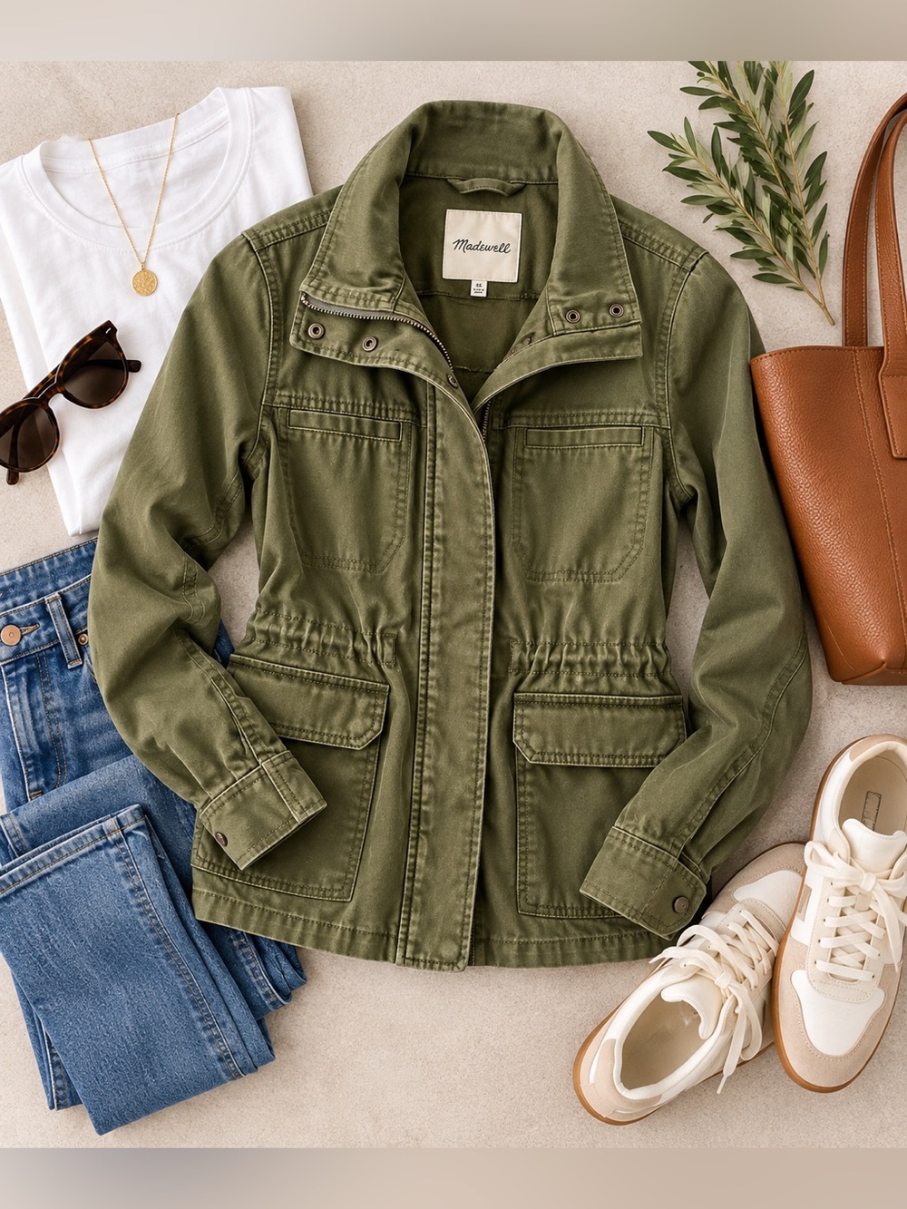 Madewell Olive Green Utility Field Jacket XS